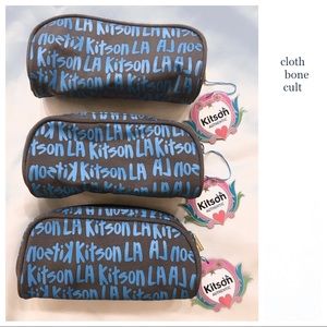 ✨NWT✨ KITSON Los Angeles Zipper MAKE-UP BAG (gray)